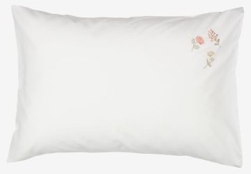 Vỏ gối cotton | MAJ | trắng/hồng | R50xD70cm