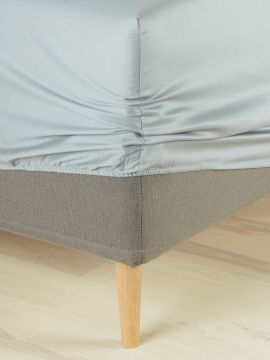 Ga chun cotton sateen | TINE | xám nhạt | R180xD200xC35cm