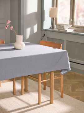 Khăn phủ bàn | AGERMYNTE | cotton/polyester | xám | R140xD240cm