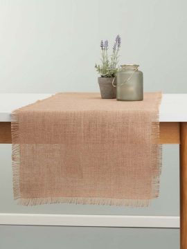 Khăn table runner | LUSERN | sợi đay | màu tự nhiên | R40xD150cm