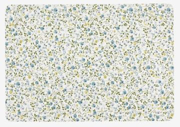 Tấm lót đĩa | FLORA | PVC | hoa xanh | R33xD42cm