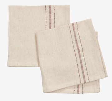 Khăn ăn cotton | KASTANIE | màu tự nhiên | R40xD40cm | bộ 2 chiếc