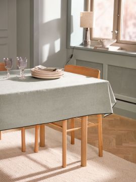 Khăn phủ bàn | BLINDURT | cotton/polyester | xanh olive | R140xD240cm