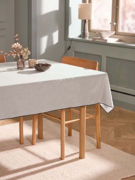Khăn phủ bàn | BREARVE | cotton | màu tự nhiên/xám | R140xD240cm