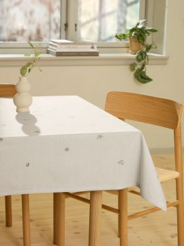 Khăn phủ bàn | ENGFIOL | cotton | be/xám | R140xD240cm