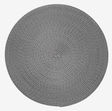 Tấm lót đĩa | KUNGSMYNTA | polyester | xám đậm | Ø38cm