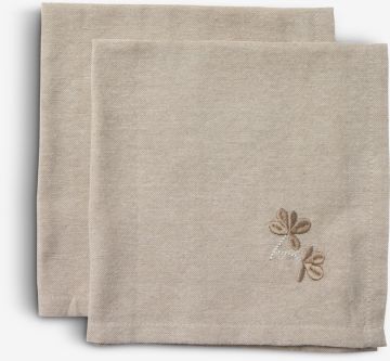 Khăn ăn cotton/polyester | DAGFIOL | xám | R40xD40cm | bộ 2 chiếc