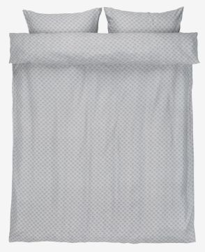Bộ vỏ chăn gối đôi microfibre | BEATE | xám | R200xD220cm/R50xD70cm