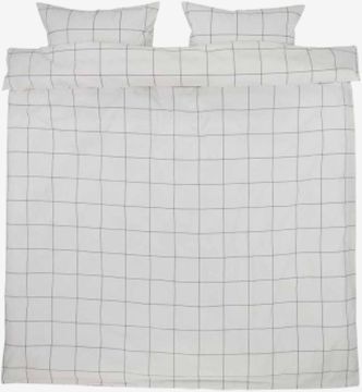 Bộ vỏ chăn gối đôi cotton | CRISTA | đen/trắng | R200xD220cm/R50xD70cm