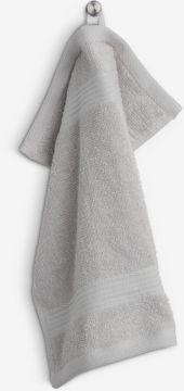 Khăn mặt cotton | KARLSTAD | xám nhạt | R28xD30cm