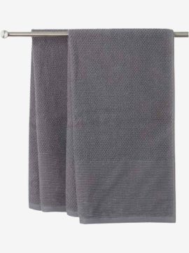 Khăn tắm cotton | GISTAD | xám | R65xD130cm