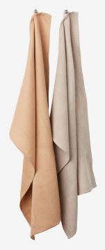 Bộ 2 khăn đa năng cotton/polyester | ROME | màu latte/vàng cát | R50xD70cm