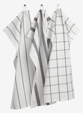 Bộ 3 khăn đa năng cotton | FLEKKMURE | kẻ sọc | R50xD70cm