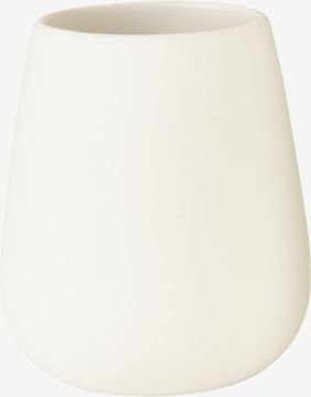 Cốc đựng bàn chải | EKBY | gốm dolomite | trắng | Ø9xC10cm