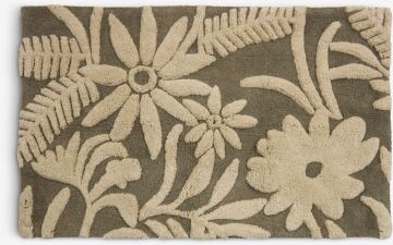 Thảm phòng tắm | FAGERHULT | cotton | xanh lá | R50xD80cm