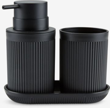Bộ 3 món phụ kiện phòng tắm | LINDSSDAL | nhựa ABS/PP | đen