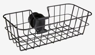 Giá treo phòng | NACKA | kim loại/nhựa ABS | đen | R12xD26xC8cm