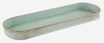 Khay trang trí | ENVIKEN | thép | xanh lá nhạt | R9xD31xC3cm