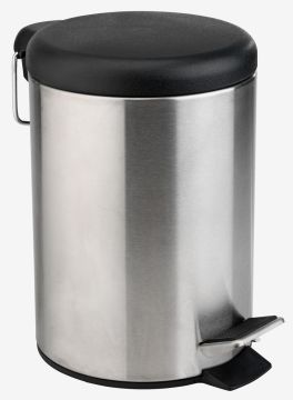 Thùng rác | GUNSTA | inox/nhựa PP | đen/inox | R17xD21xC25cm | 3L