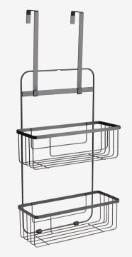 Giá treo phòng tắm | NACKA | thép | đen | R12xD30xC50cm