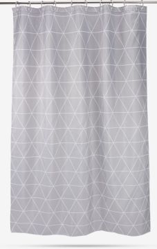 Rèm phòng tắm | GREBO | polyester | xám | R150xD200cm