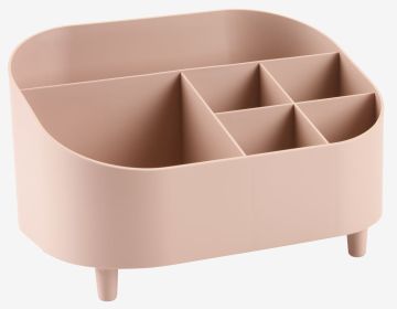 Hộp đựng đồ trang điểm | HUSUM | nhựa PS | hồng | R22xD16xC14cm