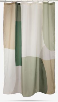 Rèm phòng tắm | KILAFORS | polyester | xanh lá | R150xD200cm