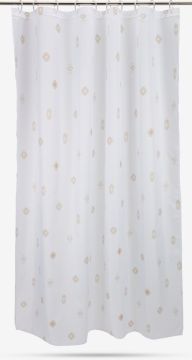 Rèm phòng tắm | SKOGHALL | polyester | trắng | R180xD200cm