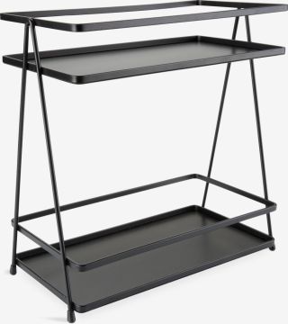 Kệ phòng tắm | NACKA | thép | đen | R14xD26xC28cm