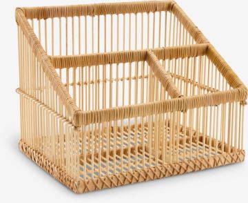 Hộp đồ trang điểm | HORNDAL | tre | màu tự nhiên | R25xD20xC20cm