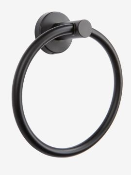 Vòng treo khăn | STOCKVIK | polypropylene/inox | đen | Ø17xS7xC20cm
