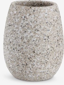 Cốc đựng bàn chải | LYCKSELE | gốm bán sứ | họa tiết terrazzo | Ø9xC11cm