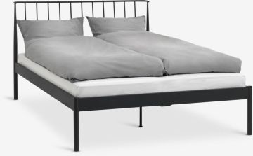 Giường | ABILDRO | kim loại | đen | R160xD200cm