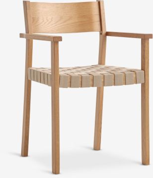 Ghế bàn ăn | VADEHAVET | gỗ sồi/polyester | màu sồi | R52xS49xC80cm