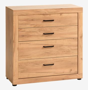 Tủ ngăn kéo 4 ngăn | LINTRUP | gỗ công nghiệp | màu sồi | R91xS41xC93cm