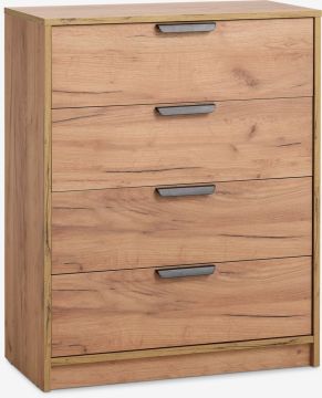Tủ ngăn kéo 4 ngăn | JENSLEV | gỗ công nghiệp | màu sồi | R71xS36xC89cm