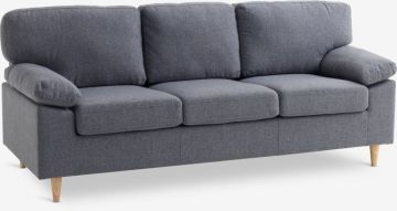 Sofa 3 chỗ | GEDVED | vải polyester | xám | R210xS84xC85cm