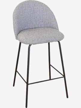 Ghế đảo bếp | GRINDSTED | kim loại/vải polyester | xám | R45xS47xC91.5cm
