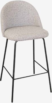 Ghế đảo bếp | GRINDSTED | kim loại/vải polyester | nâu nhạt | R45xS47xC91.5cm