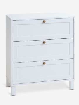 Tủ trưng bày 3 ngăn | SKALS | gỗ công nghiệp | trắng | R71xS35xC71/81cm