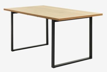 Bàn ăn | AABENRAA | kim loại/gỗ công nghiệp | màu sồi/đen | R90xD160xC75cm