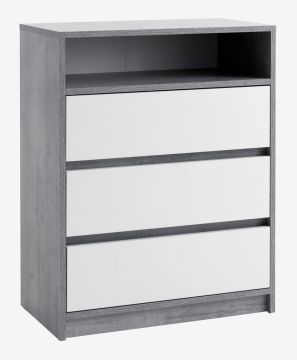 Tủ ngăn kéo | BILLUND | gỗ công nghiệp | trắng/xám | R71xS39xC90cm
