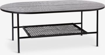 Bàn cafe | HINNERUP | kim loại/gỗ công nghiệp | đen | R75xD120xC45cm
