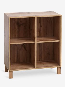 Kệ trưng bày 4 ngăn | SKALS | gỗ công nghiệp | màu sồi | R71xS35xC71/86cm