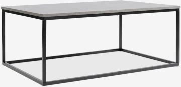 Bàn cafe | DOKKEDAL | kim loại/gỗ công nghiệp | xám/đen | R75xD115xC45cm