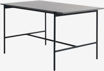 Bàn ăn | TERSLEV | gỗ công nghiệp/kim loại | xám/đen | R80xD140xC75cm