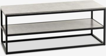 Kệ TV | DOKKEDAL | khung kim loại/gỗ công nghiệp | đen/xám | R120xS40xC46cm