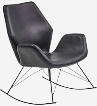 Ghế thư giãn | JARLEBJERG | thép/da PU | đen | R74xS85xC94cm