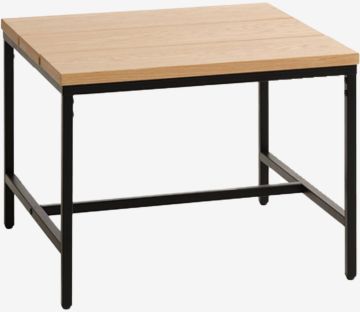 Bàn cafe | TEBSTRUP | thép/gỗ công nghiệp | đen/màu sồi | R60xD60xC45cm