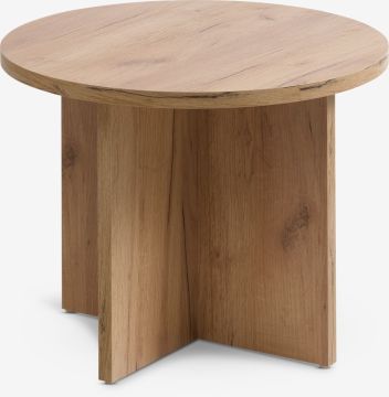 Bàn góc | KALVEHAVE | gỗ công nghiệp | màu sồi | Ø55xC42cm